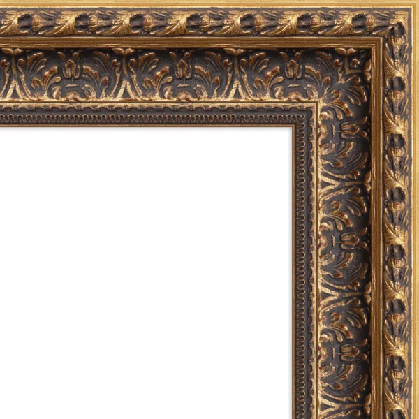 Exklusiver Holz-Bilderrahmen Sumbu nach Maß Gold | Normalglas (2 mm)