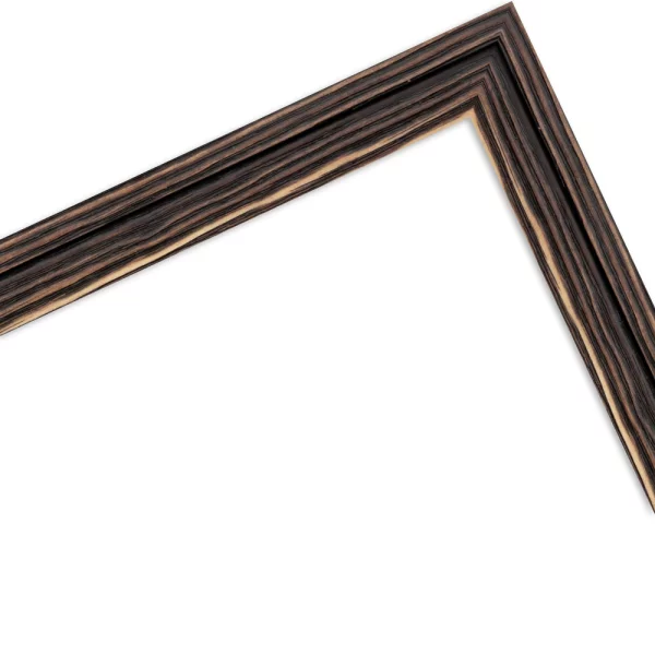 Holz Bilderrahmen Alea 40x40 cm | Schwarz gemasert | Normalglas (2 mm)