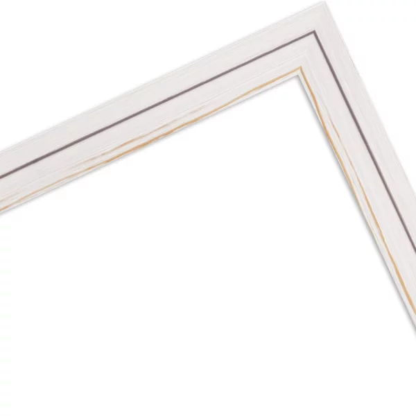 Holz Wandspiegel Alea 24x30 cm | Weiß gemasert | Spiegel (2 mm)