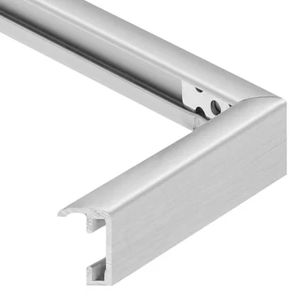 Alu Bilderrahmen Oboso 21x29,7 cm (A4) | Silber matt | Normalglas (2 mm)