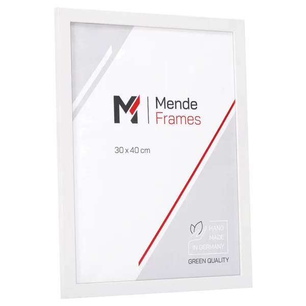 Cadre en bois Jägala sur mesure blanc | verre standard (2 mm)