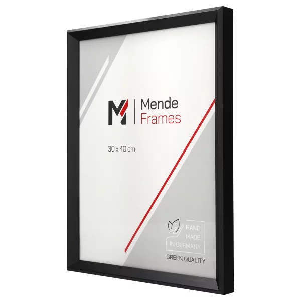 Holz-Bilderrahmen Mencuna 10x10 cm | Schwarz | Normalglas (2 mm)