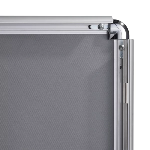 25 mm Klapprahmen Rondo 21x29,7 cm (A4) | silber | Kunstglas mattiert (1 mm)