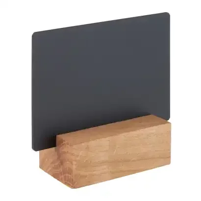 Tischaufsteller mit Kreidetafel 10x7 cm | braun