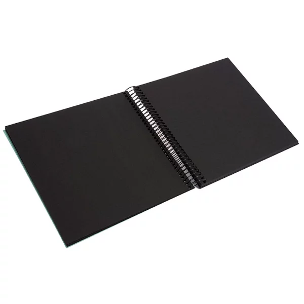 Spiralalbum Bella Vista - 40 schwarze Seiten zum Einkleben (20x20 cm) 20x20 cm (40 Seiten) | aqua