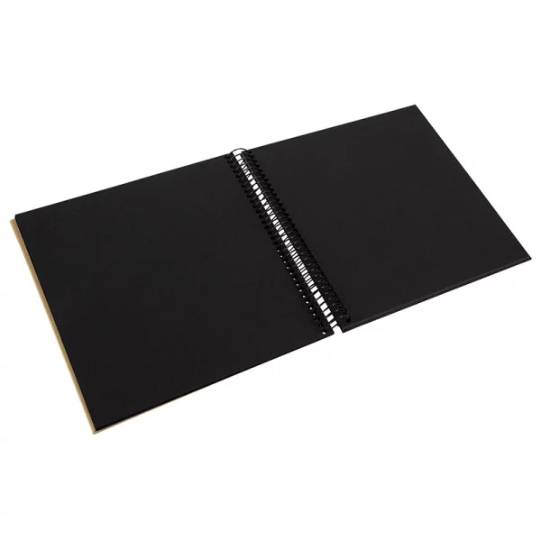 Spiralalbum Bella Vista - 40 schwarze Seiten zum Einkleben (20x20 cm) 20x20 cm (40 Seiten) | beige