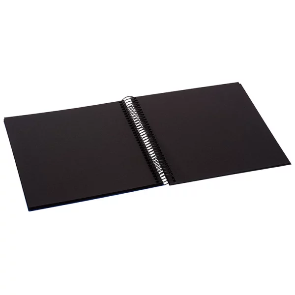 Spiralalbum Bella Vista - 40 schwarze Seiten zum Einkleben (20x20 cm) 20x20 cm (40 Seiten) | blau