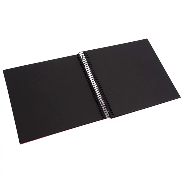 Spiralalbum Bella Vista - 40 schwarze Seiten zum Einkleben (20x20 cm) 20x20 cm (40 Seiten) | fuchsia