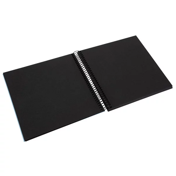 Spiralalbum Bella Vista - 40 schwarze Seiten zum Einkleben (20x20 cm) 20x20 cm (40 Seiten) | hellblau