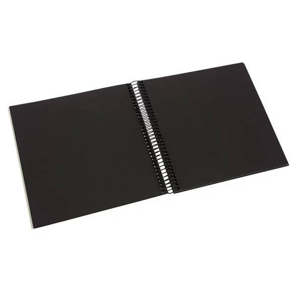 Spiralalbum Bella Vista - 40 schwarze Seiten zum Einkleben (20x20 cm) 20x20 cm (40 Seiten) | sandgrau