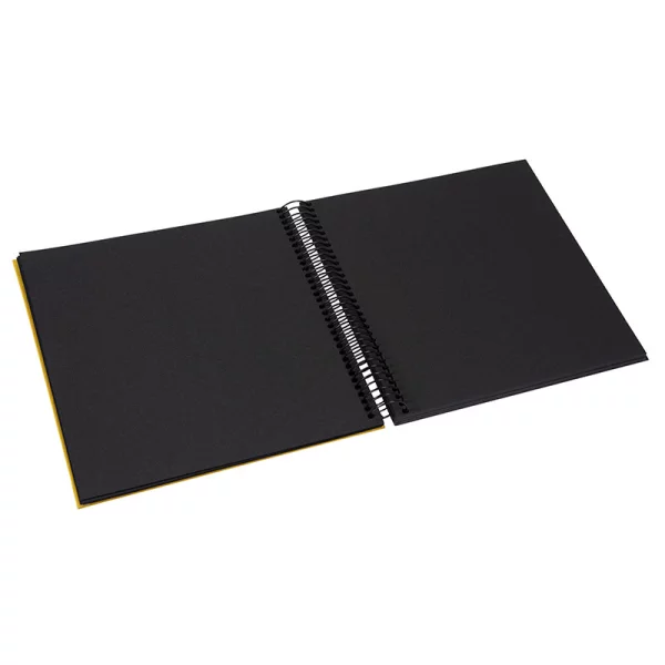 Spiralalbum Bella Vista - 40 schwarze Seiten zum Einkleben (20x20 cm) 20x20 cm (40 Seiten) | senf