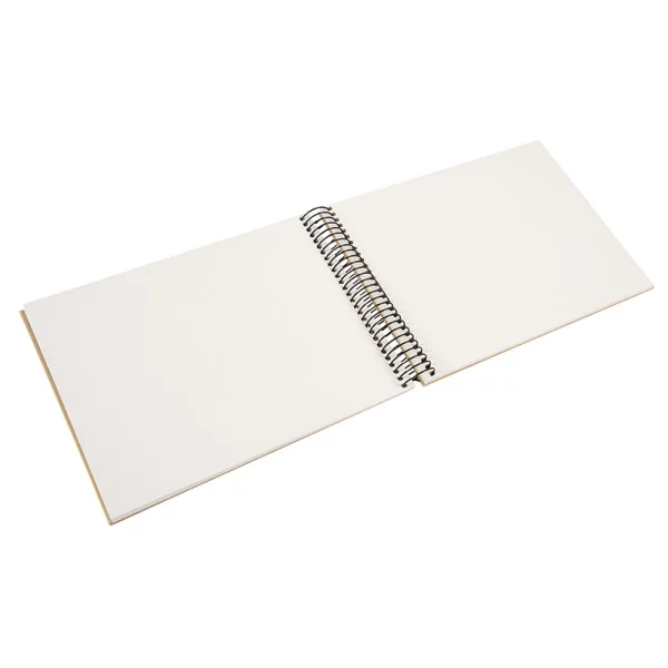 Spiralalbum Bella Vista - 40 weiße Seiten zum Einkleben (17x24 cm) 24x17 cm (40 Seiten) | beige