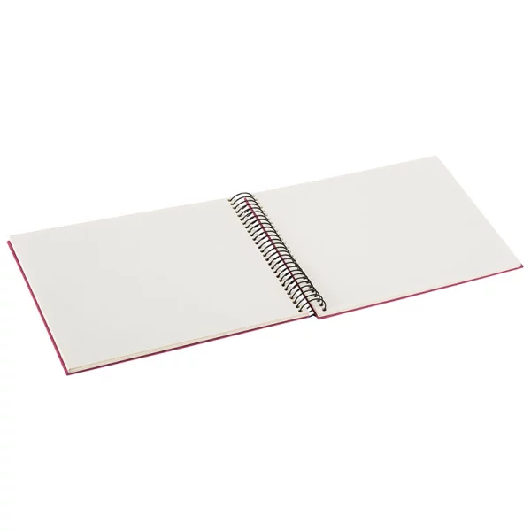 Spiralalbum Bella Vista - 40 weiße Seiten zum Einkleben (17x24 cm) 24x17 cm (40 Seiten) | fuchsia