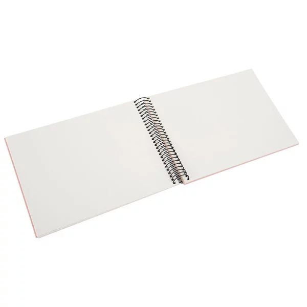 Spiralalbum Bella Vista - 40 weiße Seiten zum Einkleben (17x24 cm) 24x17 cm (40 Seiten) | rosé