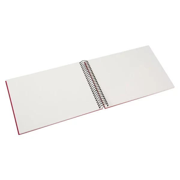 Spiralalbum Bella Vista - 40 weiße Seiten zum Einkleben (17x24 cm) 24x17 cm (40 Seiten) | rot