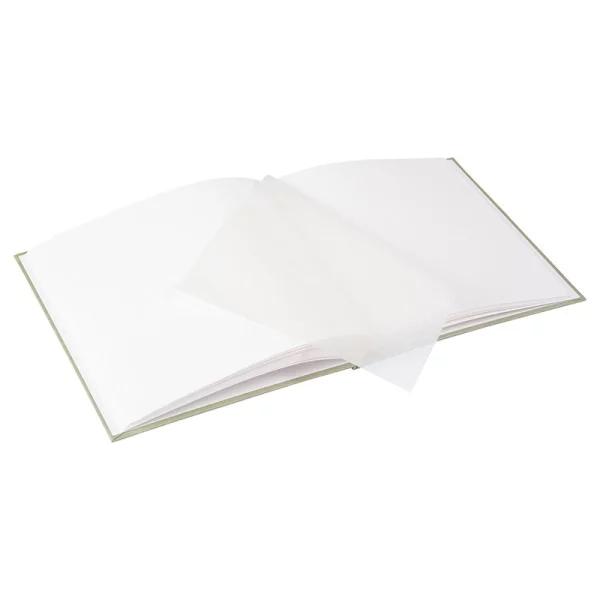 Fotoalbum aus Hanf mit 60 weißen Seiten zum Einkleben, 25x25 cm 25x25 cm (60 Seiten) | Smoke Green