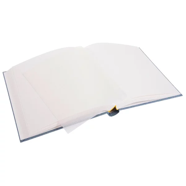 Fotoalbum Summertime Trend mit 60 weißen Seiten zum Einkleben, 30x31 cm 30x31 cm (60 Seiten) | blau-grau