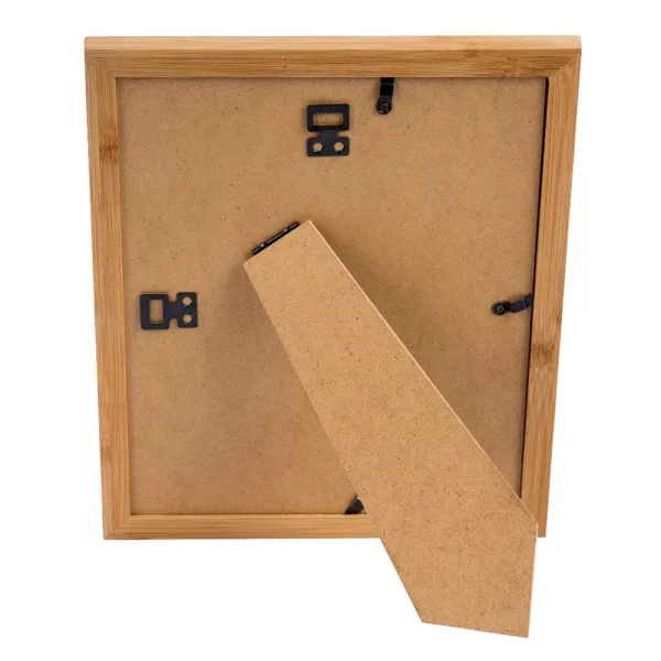 Holz Bilderrahmen Bamboo aus Bambus mit Passepartout 20x25 cm (15x20 cm) | Natur | Normalglas (2 mm)