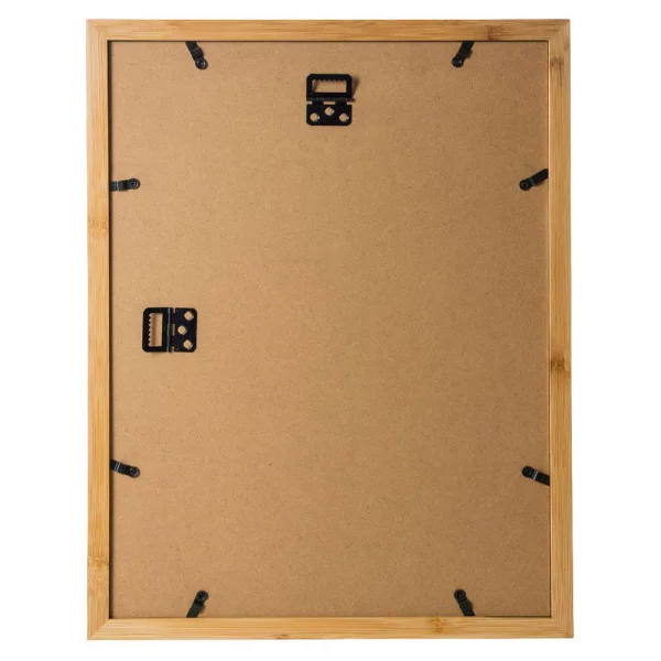 Holz Bilderrahmen Bamboo aus Bambus mit Passepartout 30x40 cm (20x30 cm) | Natur | Normalglas (2 mm)