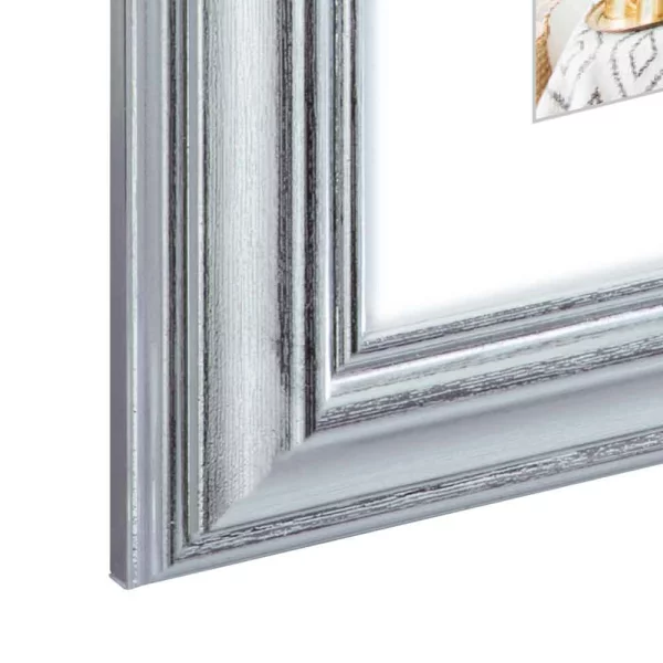 Kunststoff Bilderrahmen Lobby 13x18 cm | Silber | Normalglas (2 mm)