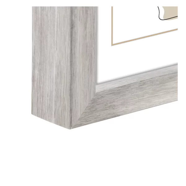 Holz Bilderrahmen Kopenhagen (MDF) inkl. Passepartout 15x20 cm | Taupe | Normalglas (2 mm)
