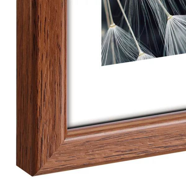 Kunststoff Bilderrahmen Breeze 30x40 cm | Nuss | Normalglas (2 mm)