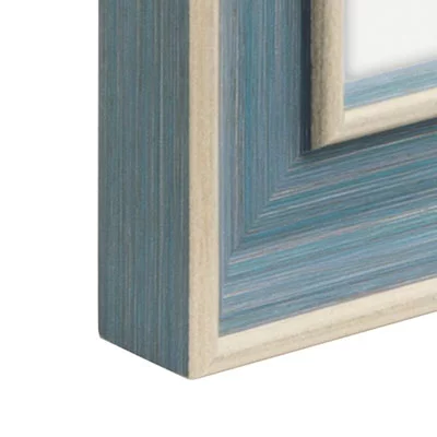 Kunststoff Bilderrahmen Rustic 13x18 cm | Grau-Blau | Normalglas (2 mm)