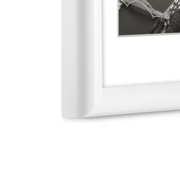 Kunststoff Bilderrahmen Swing 10x15 cm | Weiß | Kunstglas (1 mm)