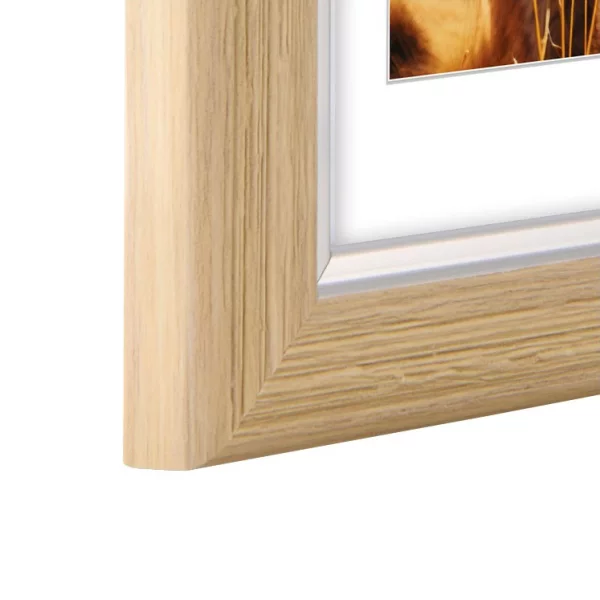 Kunststoff Bilderrahmen Lima 10 x 15 cm | Eiche | Normalglas (2 mm)