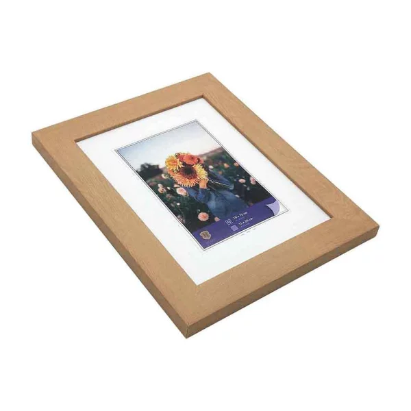 Kunststoff Bilderrahmen Dahlia 15x20 cm | natur | Normalglas (2 mm)