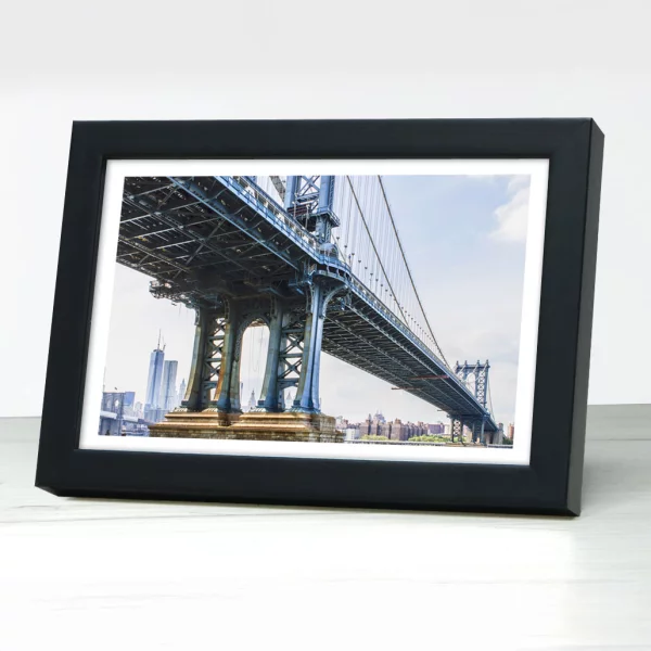 Holz Bilderrahmen Corvian 21x29,7 cm (A4) | Schwarz | Normalglas (2 mm)