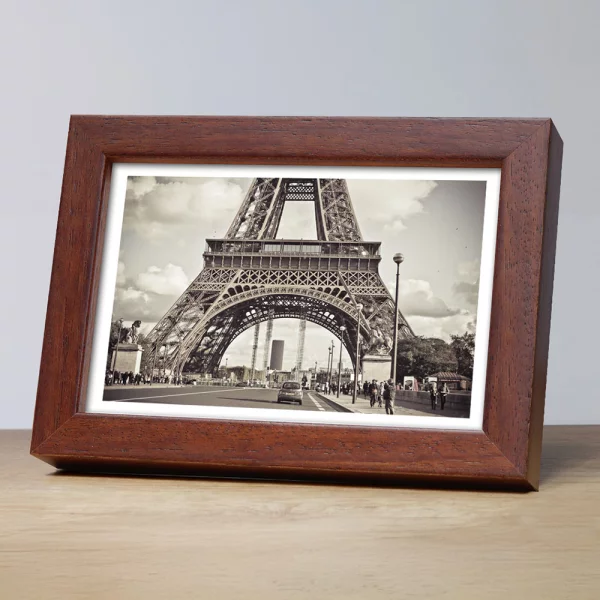 Holz Bilderrahmen Velion 10x15 cm | Dunkelbraun | Normalglas (2 mm)