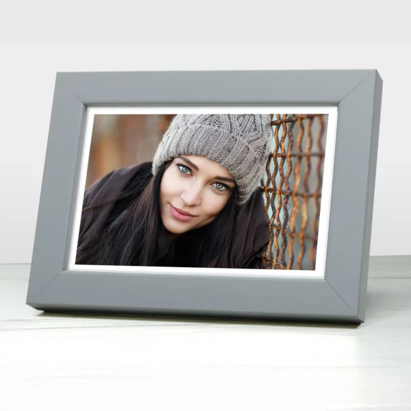 Holz Bilderrahmen Kaelis 21x29,7 cm (A4) | Grau | Normalglas (2 mm)