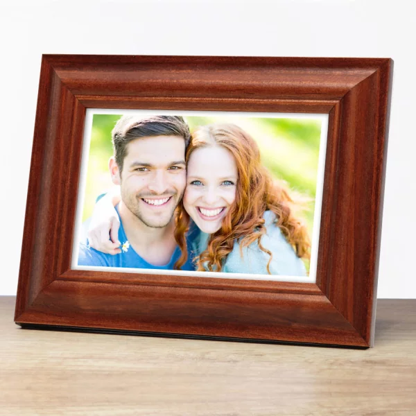 Holz Bilderrahmen Lunex 21x29,7 cm (A4) | Braun | Normalglas (2 mm)