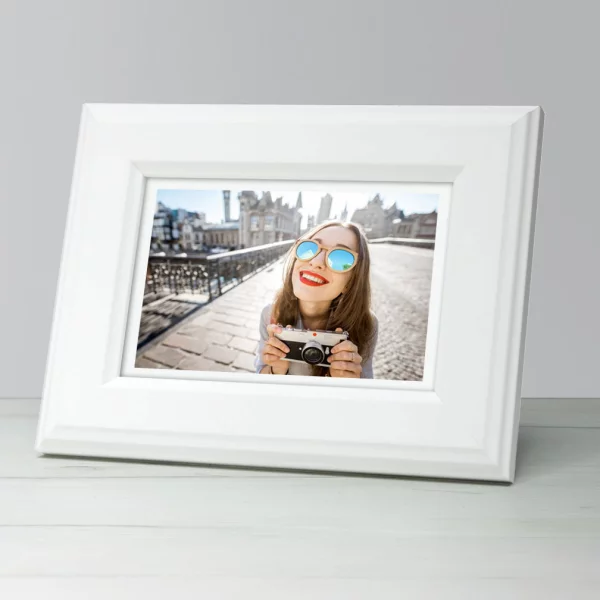 Holz Bilderrahmen Rivon 10x15 cm | Weiß | Normalglas (2 mm)