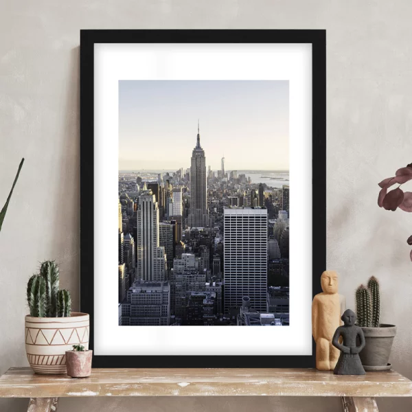 MDF Bilderrahmen Eloura 50x70 cm | Schwarz | Kunstglas (1 mm)