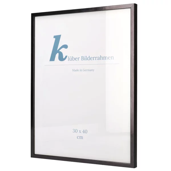 Cadre en bois Calamar 30x40 cm | anthracite-noir | verre standard (2 mm)