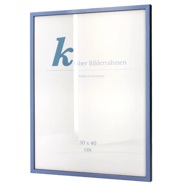 Cadre en bois Calamar 30x40 cm | bleu nuit | verre standard (2 mm)