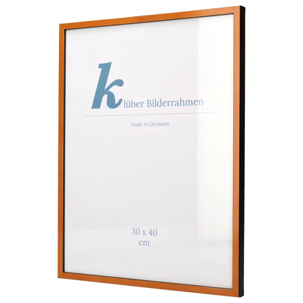 Cadre en bois Calamar 30x40 cm | orange-noir | verre standard (2 mm)