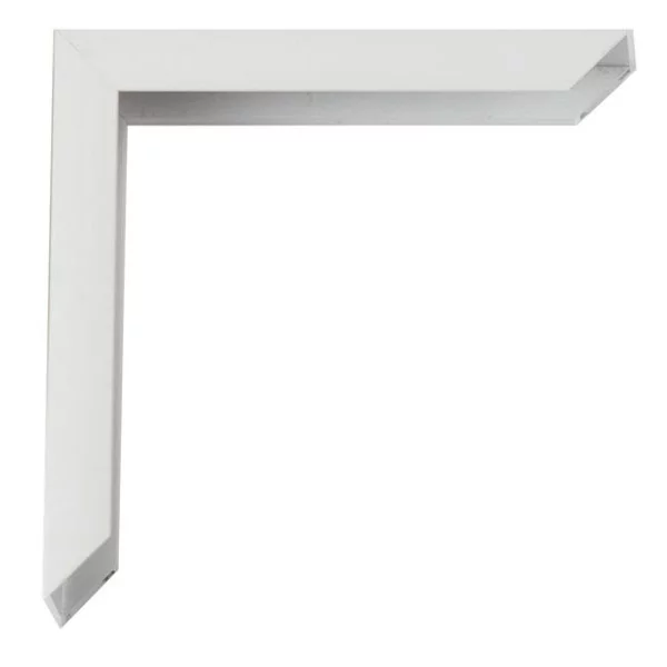 Tera Alu-Bilderrahmen Maßanfertigung weiß matt | Normalglas (2 mm)