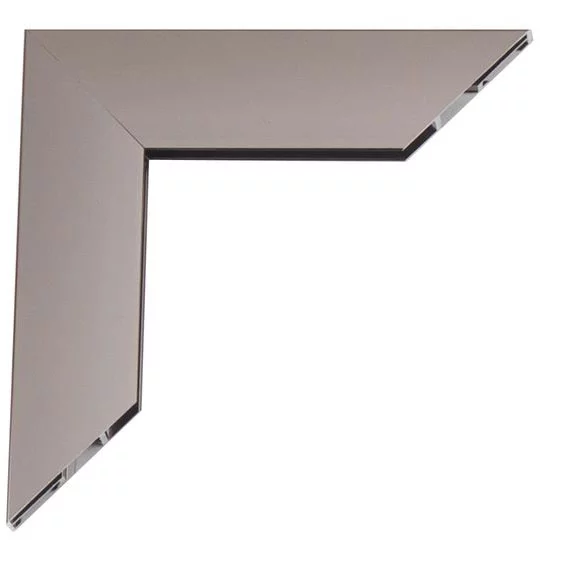 Mega Alu-Bilderrahmen 20x30 cm | Kontrastgrau glanz | Normalglas (2 mm)