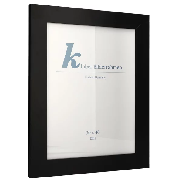 Holz Bilderrahmen Pantera 30x45 cm | schwarz | Normalglas (2 mm)