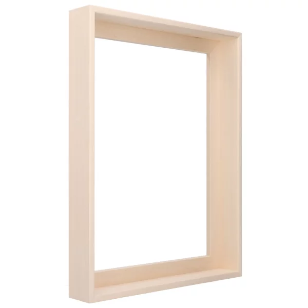 Schattenfugenrahmen Tilo 42x59,4 (A2) | Lindenholz natur | Leerrahmen (ohne Glas und Rückwand)