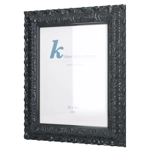 Barockrahmen Salamanca Color 50x60 cm | Anthracite (223) | Normalglas (2 mm)