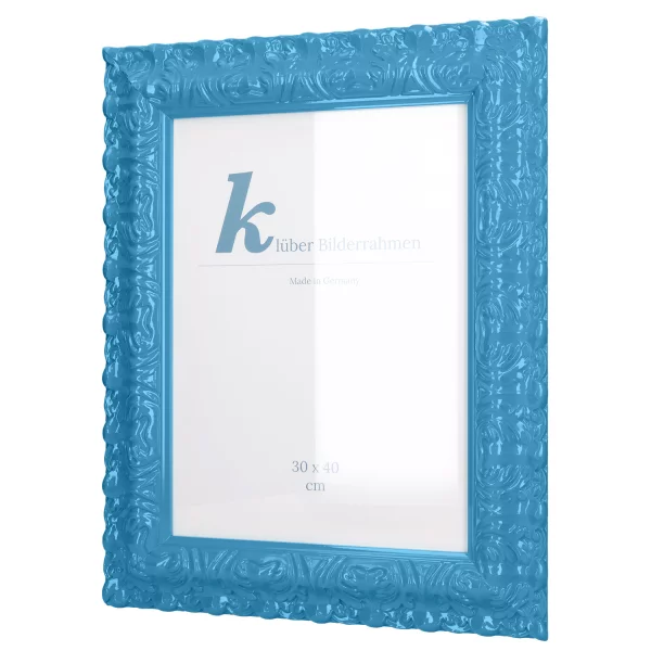Barockrahmen Salamanca Color 70x100 cm | Blue (093) | Kunstglas (2 mm)