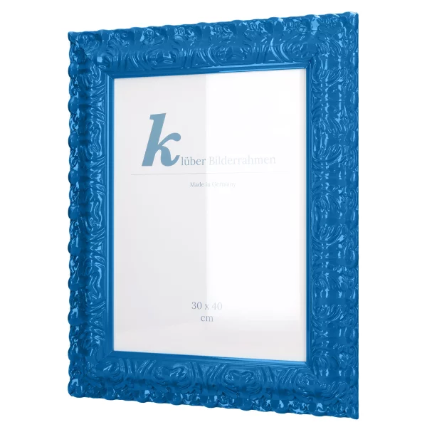 Barockrahmen Salamanca Color 50x60 cm | Cobalt Blue (096) | Normalglas (2 mm)