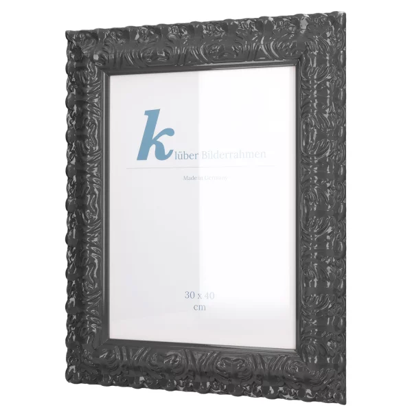 Barockrahmen Salamanca Color 50x60 cm | Dark Grey (221) | Normalglas (2 mm)