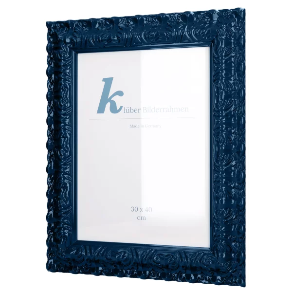 Barockrahmen Salamanca Color 70x100 cm | Indigo (105) | Kunstglas (2 mm)