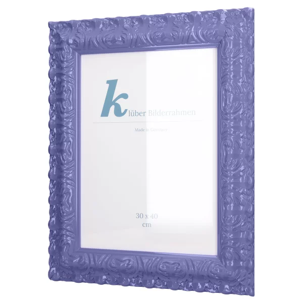 Barockrahmen Salamanca Color 70x100 cm | Iris (076) | Kunstglas (2 mm)