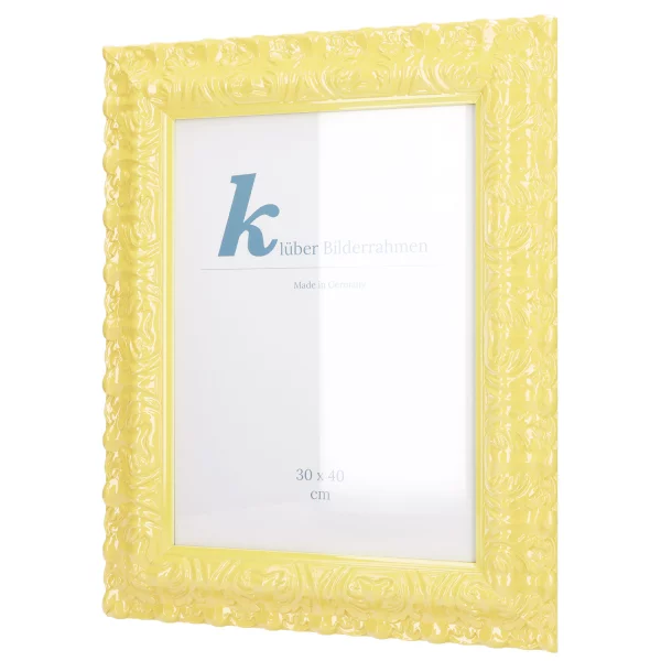 Barockrahmen Salamanca Color 50x60 cm | Ivory Yellow (001) | Normalglas (2 mm)